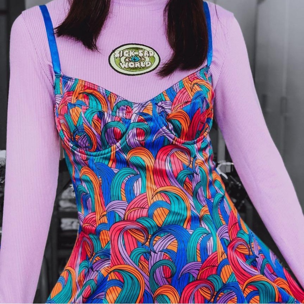 RARE DOLLSKILL x TRIPPY SATIN DRESS